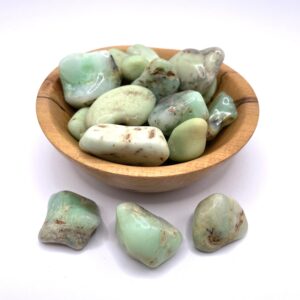 Chrysoprase green tumbled stone natural 20mm