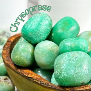 Hand Polished Chrysoprase Tumble: Apple Green Stone from Indonesia