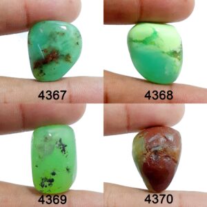 Polished Chrysoprase Tumbled Crystal: Green Gemstone Pendant