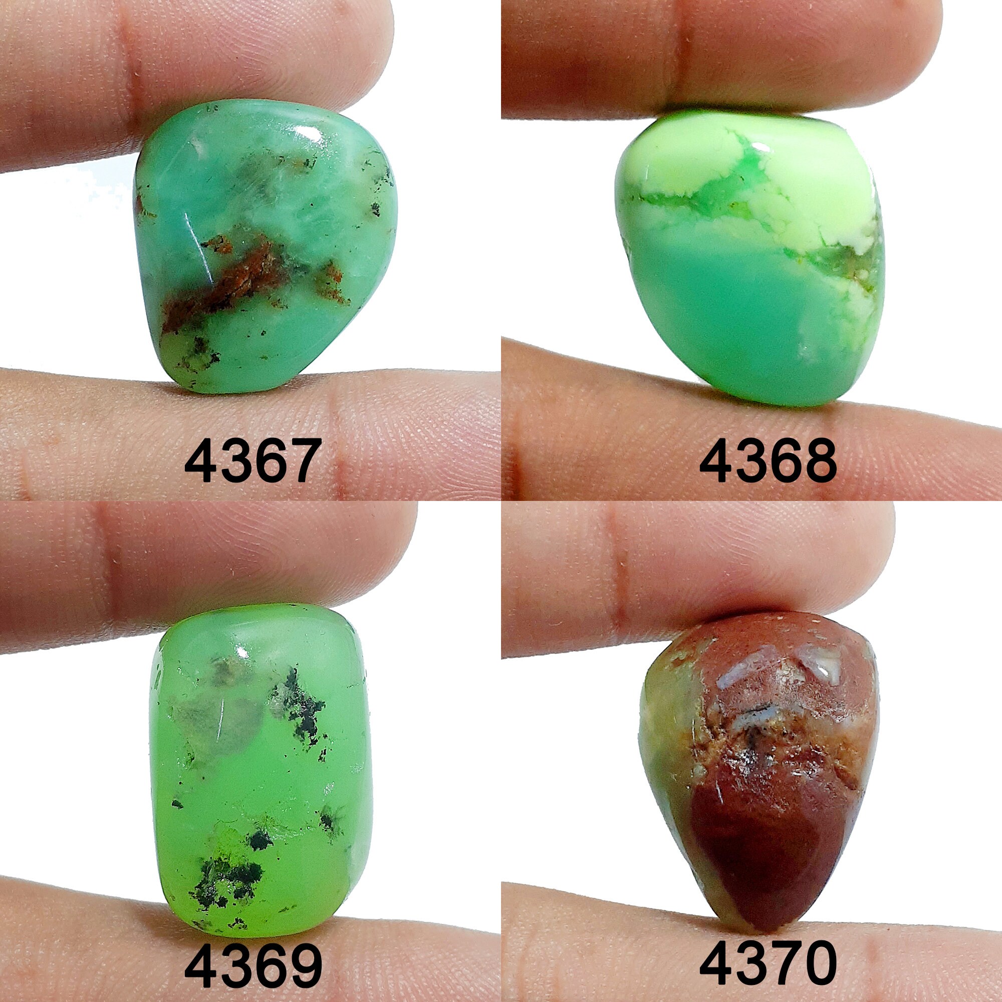 Polished Chrysoprase Tumbled Crystal: Green Gemstone Pendant