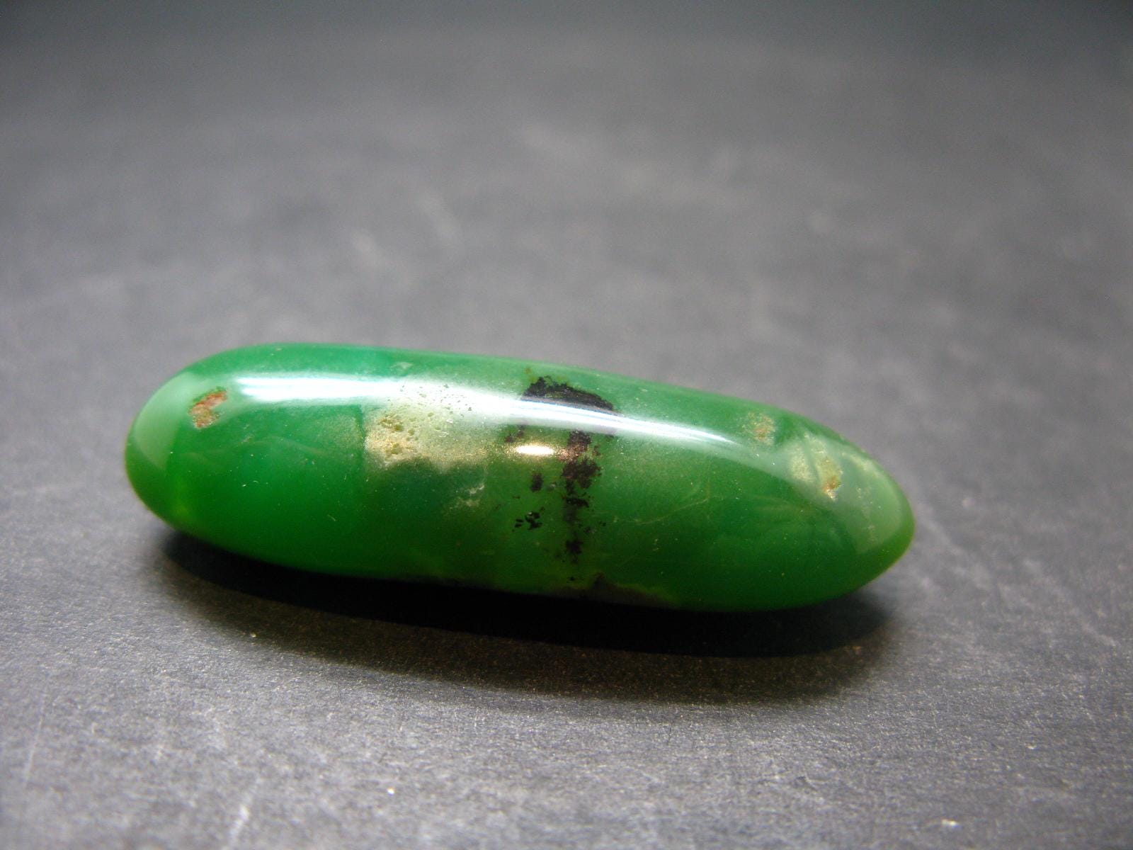 Rich Green Chrysoprase Polished Tumbled Stone From Australia - 1.6" Rich Green Chrysoprase Polished Tumbled Stone From Australia - 1.6"