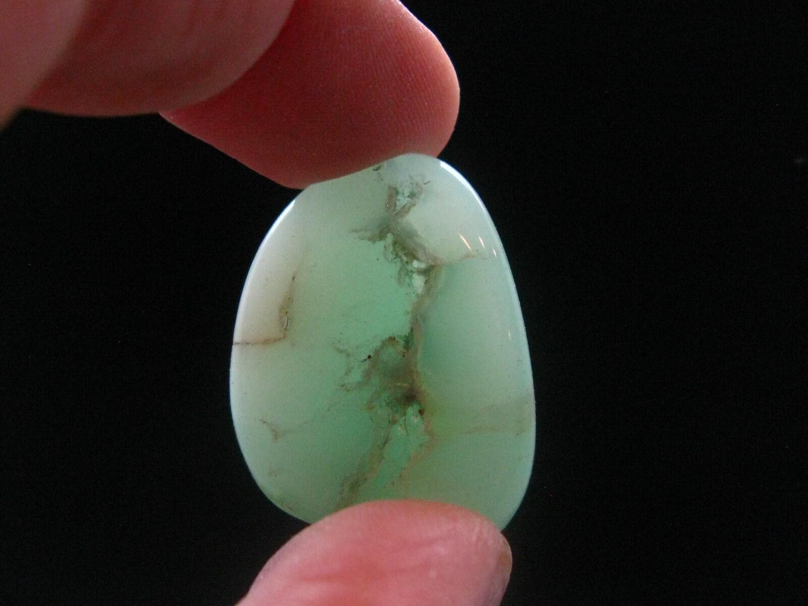 Rich Green Chrysoprase Polished Tumbled Stone From Australia - 1.1" Rich Green Chrysoprase Polished Tumbled Stone From Australia - 1.1"