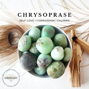 CHRYSOPRASE stone tumbled green chrysoprase crystal polished gemstone reiki healing chakra crystal Natural green chalcedony stone supply