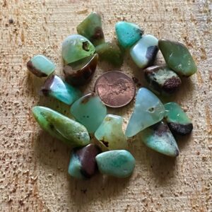 Chrysoprase Tumbled Stones: Healing Crystal Altar Supplies