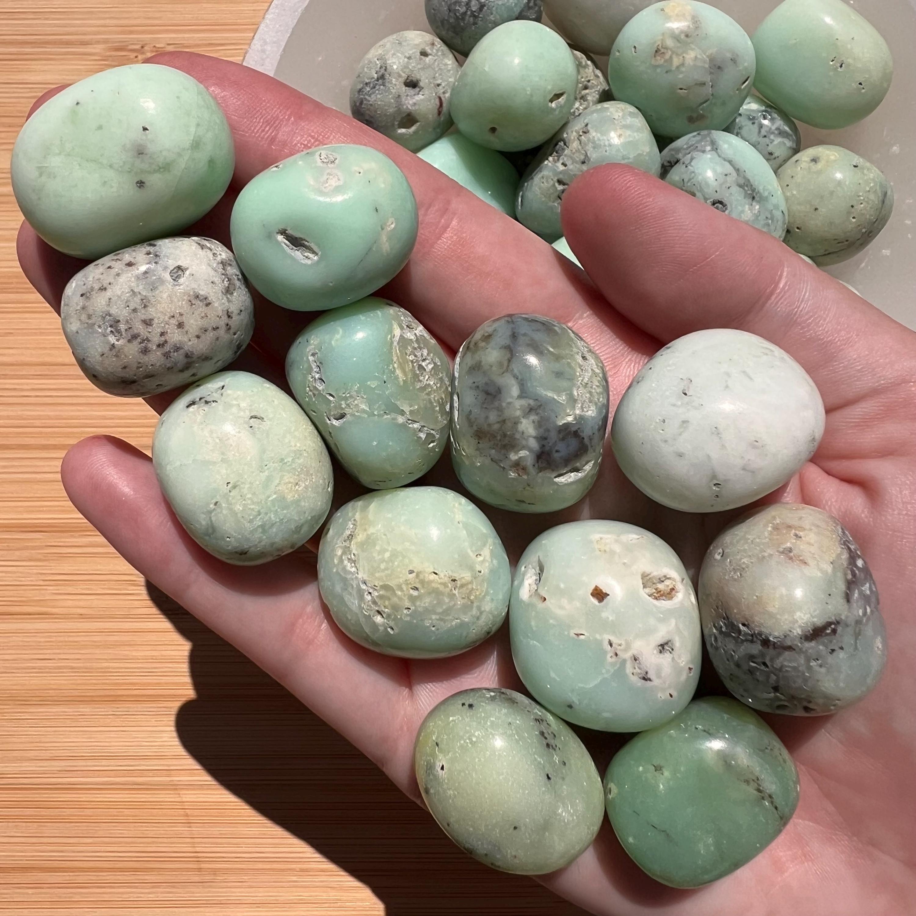 Chrysoprase Tumble Stone: Australian Green Crystal, Heart Chakra
