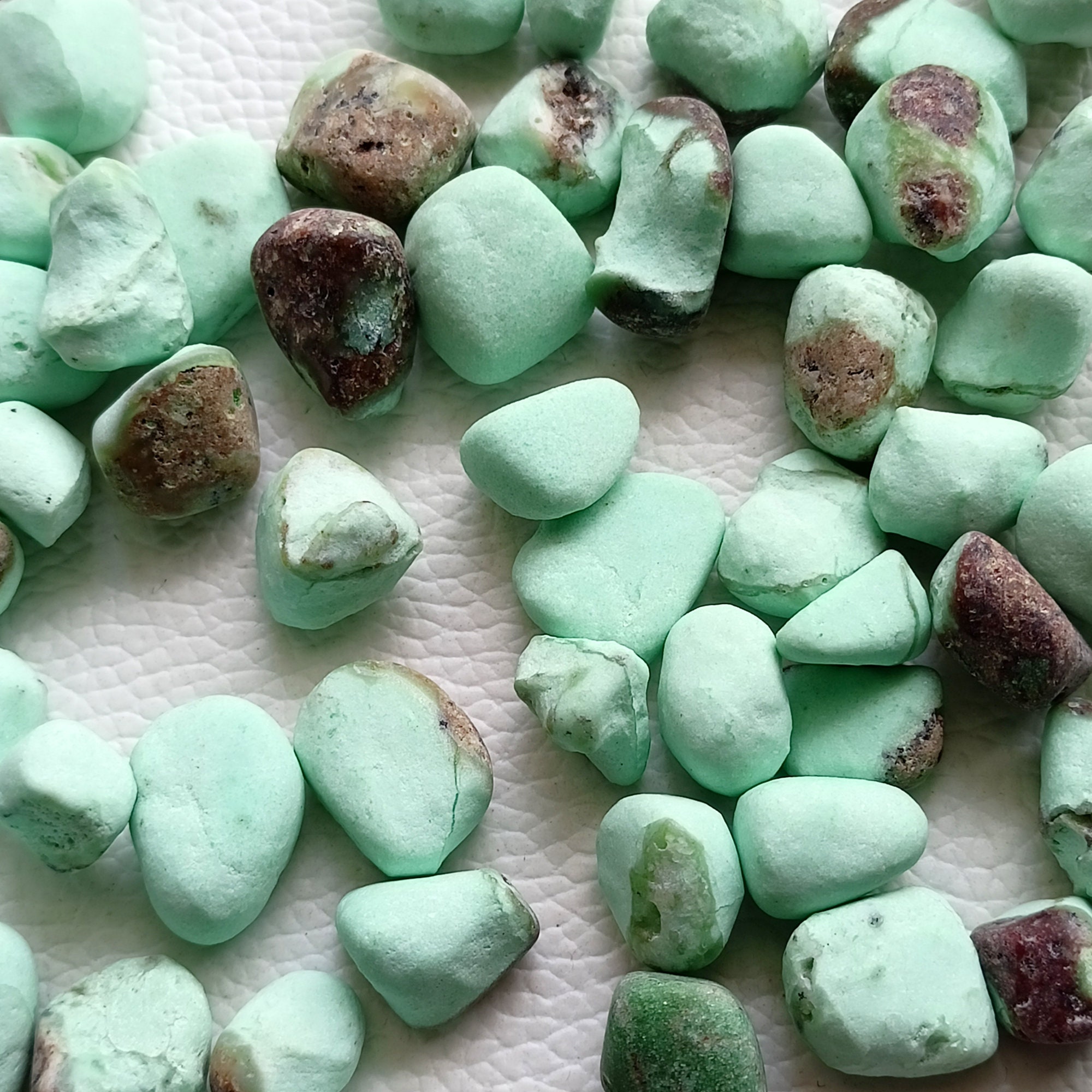 Chrysoprase Unpolished Tumbled, Chrysoprase Tumble Stone, Chrysoprase Rough Tumbled, Unpolish Healing Stone Reiki Tumbles For Jewelry