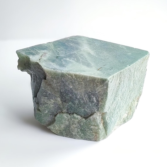 Chunk Rough Guatemalan Jadeite, Huge Piece Of Raw Jade Stone, 2 Kg Mint Green Jade Mineral And Rocks For Lapidary Sculpture Craft Collection