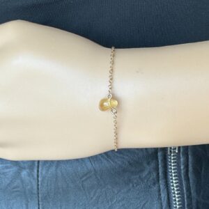 Citrine Crystal Bracelet: 14k Gold Filled Gemstone Jewelry