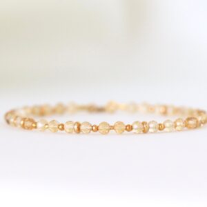 Genuine Citrine bracelet & 24k gold vermeil, High-quality AAAA Citrine jewelry, real Citrine, yellow crystal bracelet, November birthstone