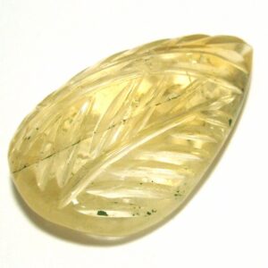 13 Carats Citrine Cabochon Carved Tropical Leaf Perfect For Wire Wrapping - Yellow Brazilian - Abundance Wealth - Poker Card Protector 13 Carats Citrine Cabochon Carved Tropical Leaf Perfect For Wire Wrapping - Yellow Brazilian - Abundance Wealth - Poker Card Protector