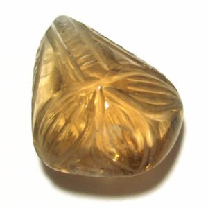 15.5 Carats Citrine Cabochon - Carved Tropical Leaf Perfect For Wire Wrapping - Yellow 3d Brazilian - Poker Card Protector -wealth Abundance 15.5 Carats Citrine Cabochon - Carved Tropical Leaf Perfect For Wire Wrapping - Yellow 3d Brazilian - Poker Card Protector -wealth Abundance
