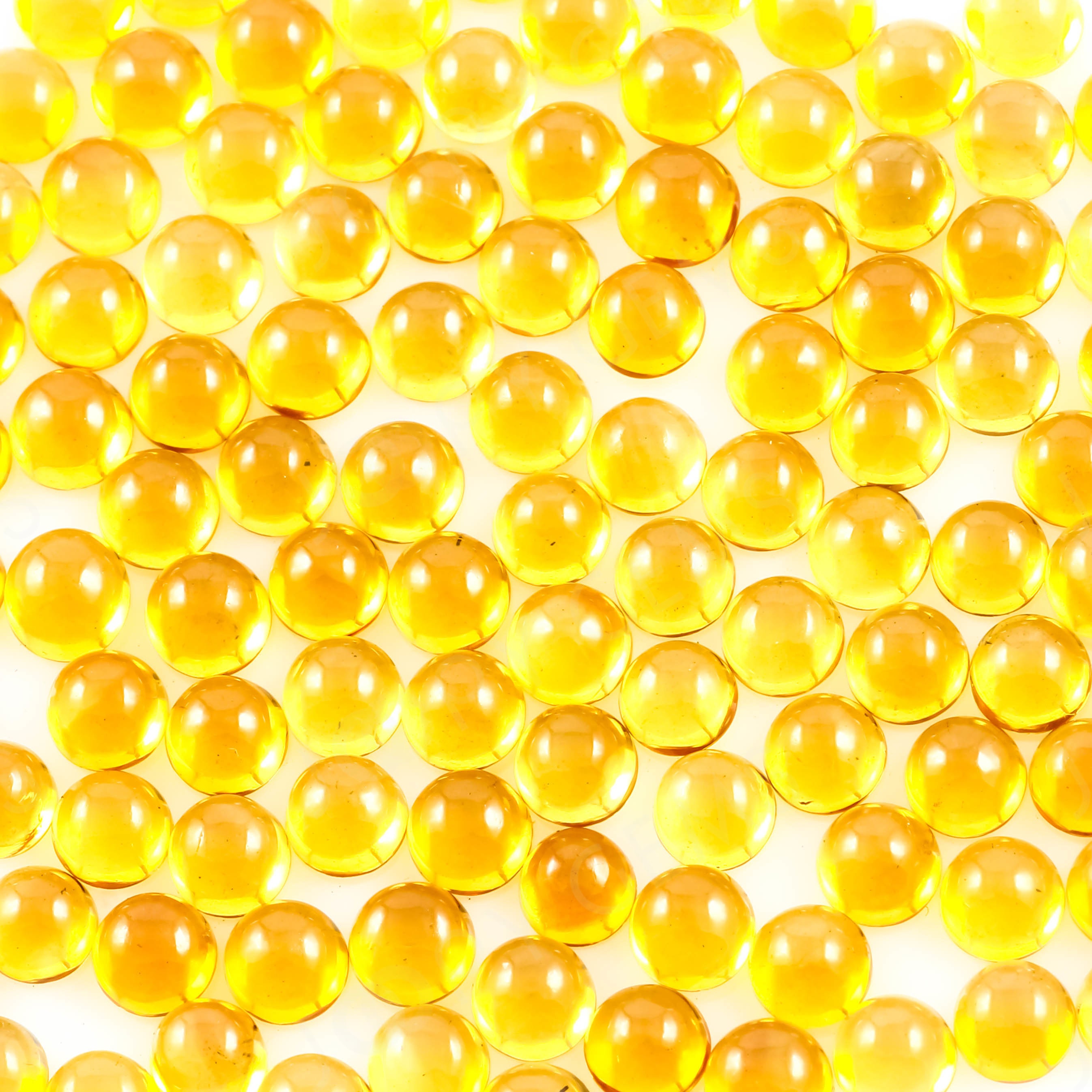 Citrine Cabochon 3mm Round - Per Stone