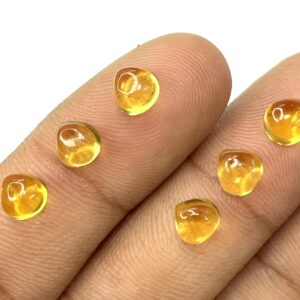 Aaa Citrine Pear Cabochon Gemstone Lot: 12.25 Carat, 6x5 Mm Aaa Citrine Pear Cabochon Gemstone Lot: 12.25 Carat, 6x5 Mm