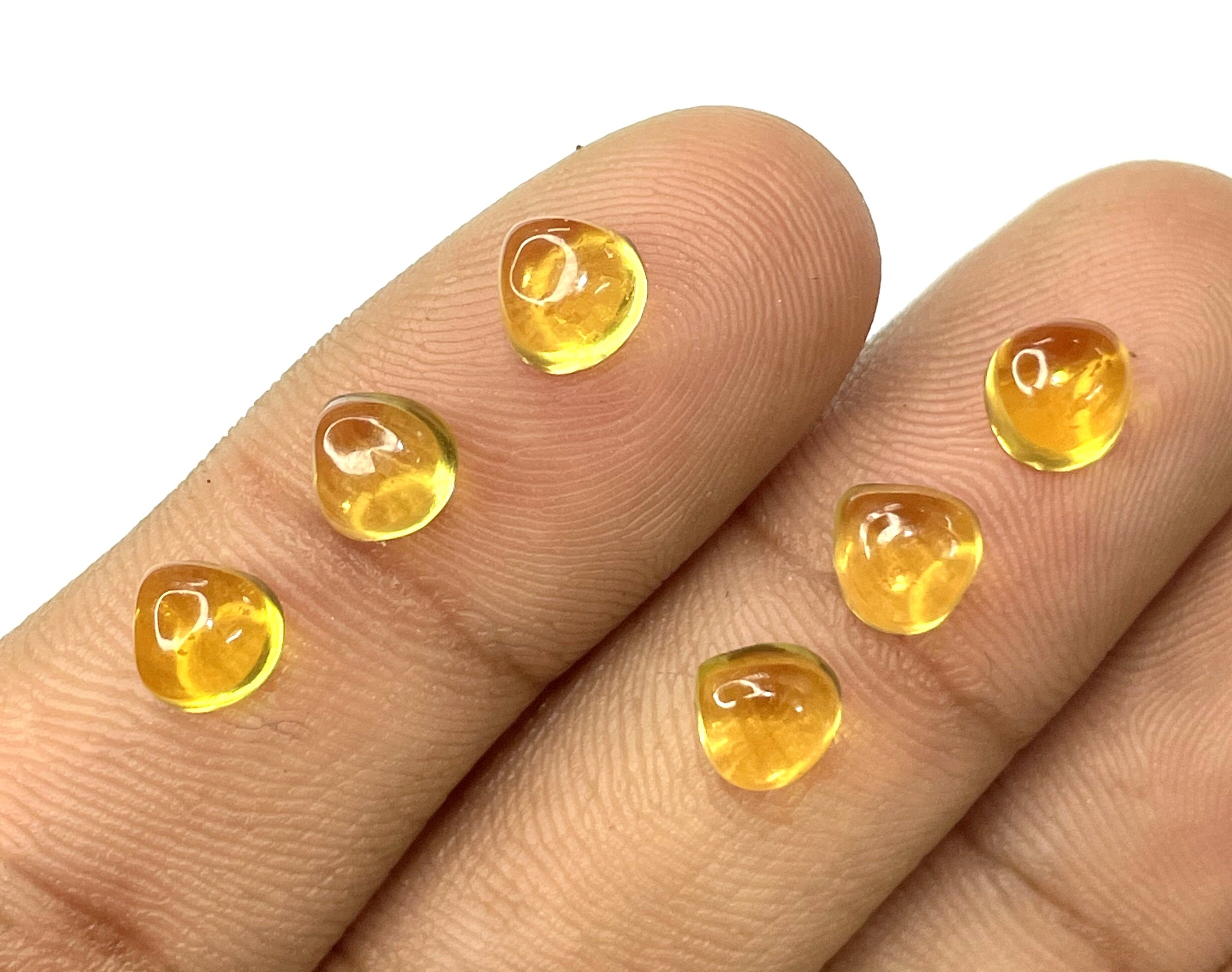 Aaa Citrine Pear Cabochon Gemstone Lot: 12.25 Carat, 6x5 Mm Aaa Citrine Pear Cabochon Gemstone Lot: 12.25 Carat, 6x5 Mm