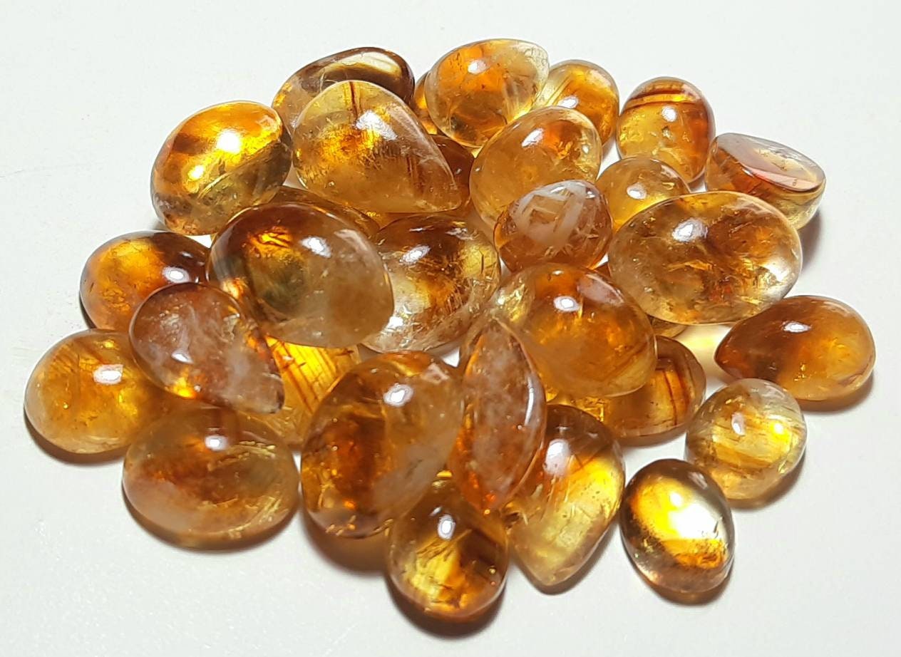 Natural Citrine Quartz Mix Shape And Size Cabochon Gemstone:for Jewelry,ring,earing,bracelets,pendent,cabochon,meditation,chakra Healing.