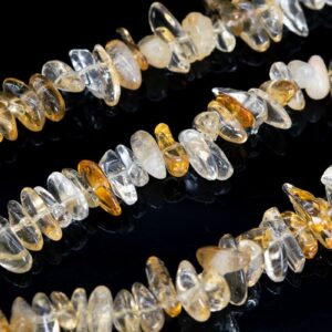 12-24x3-5mm Citrine Beads Stick Pebble Chip Grade Aa Genuine Natural Gemstone Loose Beads 15.5" / 7.5" Bulk Lot Options (111264)
