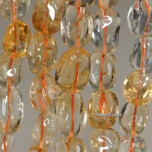 14x12-12x10mm Citrine Quartz Gemstone Nugget Loose Beads 7 Inch Half Strand (90191311-b15-526)