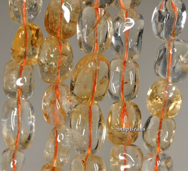 14x12-12x10mm Citrine Quartz Gemstone Nugget Loose Beads 7 Inch Half Strand (90191311-b15-526)
