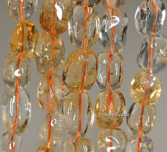 14x12-12x10mm Citrine Quartz Gemstone Nugget Loose Beads 7 Inch Half Strand Lot 1,2,6 And 12 (90191311-b15-526)
