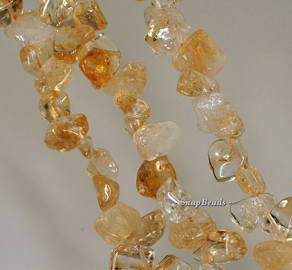 14x12-8x6mm Citrine Quartz Gemstone Pebble Nugget Loose Beads 7 Inch Half Strand Lot 1,2,6 And 12 (90191499-b42-595)