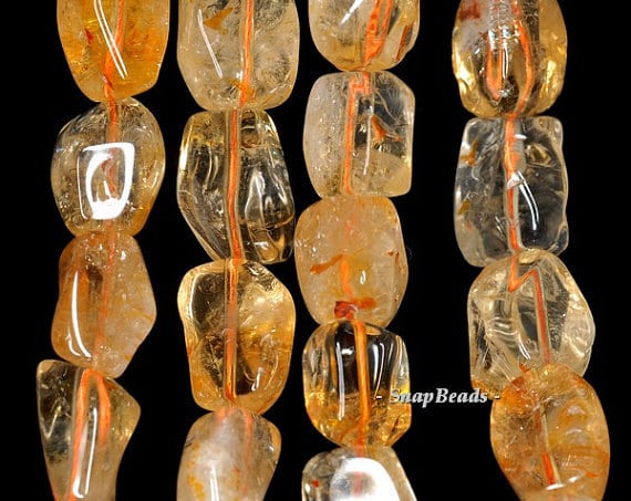 15x10-13x8mm Citrine Quartz Gemstone Nugget Loose Beads 7 Inch Half Strand Lot 1,2,6,12 And 50 (90191296-b17-529)
