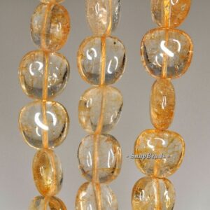 15x12-12x12mm Citrine Quartz Gemstone Nugget Loose Beads 7 Inch Half Strand (90191310-b15-526)