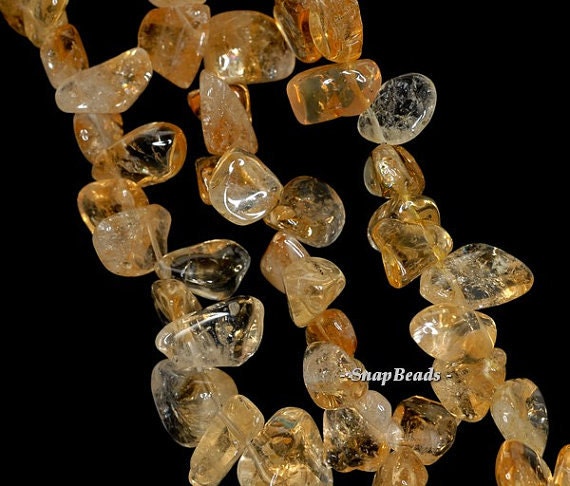 15x9-10x8mm Citrine Quartz Gemstone Grade A Pebble Nugget Loose Beads 15 Inch Full Strand Lot 1,2,6,12 And 50 (90191502-b42-592)