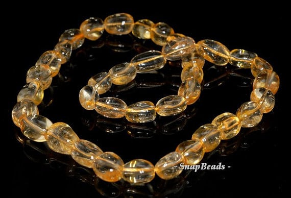 18x12-9x8mm Citrine Quartz Gemstone Gradated Nugget Loose Beads 20 Inch Full Strand Lot 1,2,6,12 And 50 (90191531-b41-587)