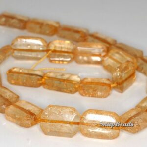 18x13mm Citrine Quartz Gemstone Faceted Nugget Loose Beads 7 Inch Half Strand (90191319-b14-524)