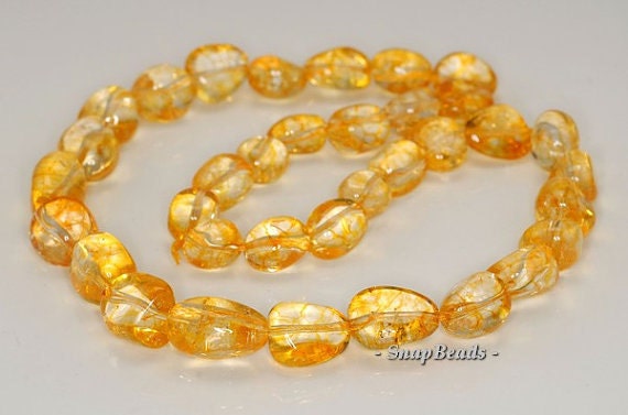 20x12-14x10mm Citrine Quartz Gemstone Gradated Nugget Loose Beads 20 Inch Full Strand Lot 1,2,6,12 And 50 (90191508-b42-589)