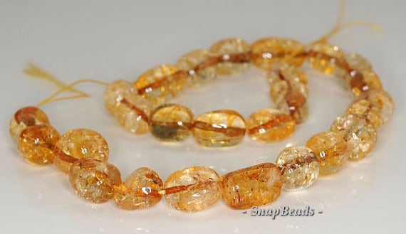 20x14-9x8mm Citrine Quartz Gemstone Nugget Loose Beads 7.5 Inch Half Strand Lot 1,2 And 6 (90191308-b15-526)