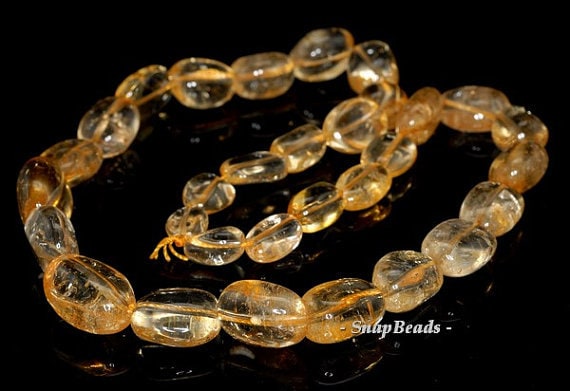 20x16-10x8mm Citrine Quartz Gemstone Gradated Nugget Loose Beads 20 Inch Full Strand Lot 1,2,6 And 12 (90191509-b41-587)