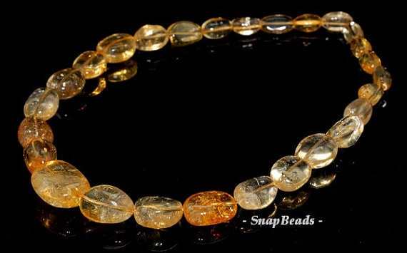 20x18-10x8mm Citrine Quartz Gemstone Gradated Nugget Loose Beads 18 Inch Full Strand Lot 1,2,6 And 12 (90190921-b41-586)