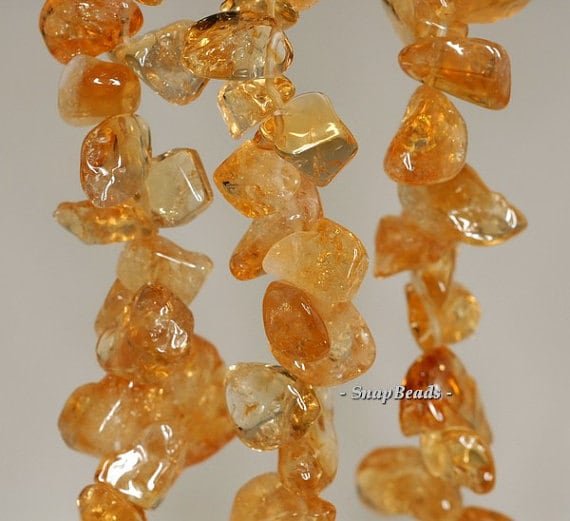 20x8-10x8mm Citrine Quartz Gemstone Grade Aa Pebble Nugget Loose Beads 7.5 Inch Half Strand Lot 1,2,6,12 And 50 (90191500-b42-591)