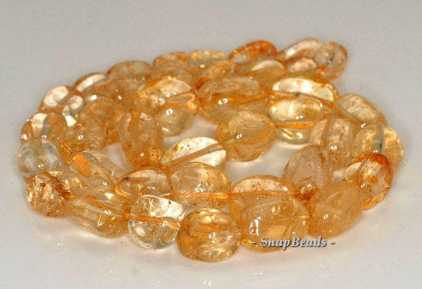 22x12-12x10mm Citrine Quartz Gemstone Nugget Loose Beads 7 Inch Half Strand (90142444-b41-586)