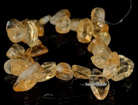 22x8-10x8mm Citrine Quartz Gemstone Pebble Nugget Loose Beads 7.5 Inch Half Strand Lot 1,2 And 6 (90191503-b42-595)