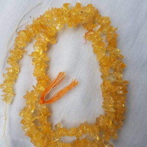 5 strands of Citrine samll chips ( dyed/ heated) 18" gem grade each