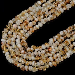 Natural Citrine Gemstone Pebble Nugget 7-10mm 9-11mm 11-13mm Loose Beads Bulk Lot 1,2,6,12 And 50 (d414)