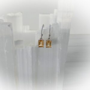 Citrine Earrings Sterling Silver • Yellow Citrine Earrings • Citrine Dangle Earrings • November Birthstone Jewelry • Holiday Gift