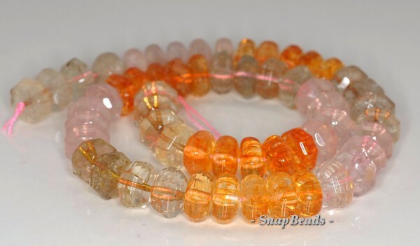 12x6mm Citrine Rose Smoky Mix Quartz Gemstone Faceted Rondelle Loose Beads 7.5 Inch Half Strand (90191120-b33-562) 12x6mm Citrine Rose Smoky Mix Quartz Gemstone Faceted Rondelle Loose Beads 7.5 Inch Half Strand (90191120-b33-562)