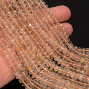 6x4MM Citrine Gemstone Grade AAA Micro Faceted Rondelle Beads 15.5 inch Full Strand BULK LOT 1,2,6,12 and 50(80009948-A203)