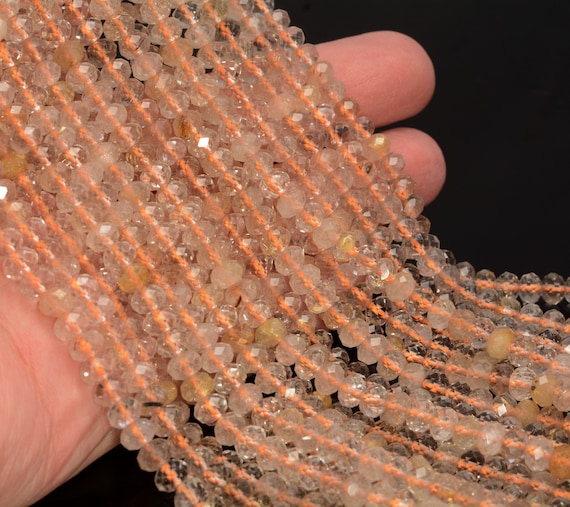6x4mm Citrine Gemstone Grade Aaa Micro Faceted Rondelle Beads 15.5 Inch Full Strand Bulk Lot 1,2,6,12 And 50(80009948-a203)