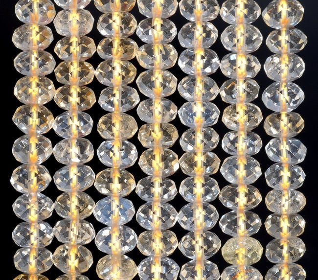 8x5mm Honey Citrine Gemstone Light Yellow Grade Aaa Fine Faceted Cut Rondelle Loose Beads 7.5 Inch Half Strand (80001763-792) 8x5mm Honey Citrine Gemstone Light Yellow Grade Aaa Fine Faceted Cut Rondelle Loose Beads 7.5 Inch Half Strand (80001763-792)