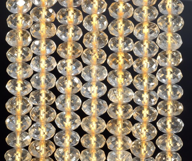 8x5mm Honey Citrine Gemstone Deep Yellow Grade Aaa Fine Faceted Cut Rondelle Loose Beads 15.5 Inch Full Strand (80001678-791) 8x5mm Honey Citrine Gemstone Deep Yellow Grade Aaa Fine Faceted Cut Rondelle Loose Beads 15.5 Inch Full Strand (80001678-791)