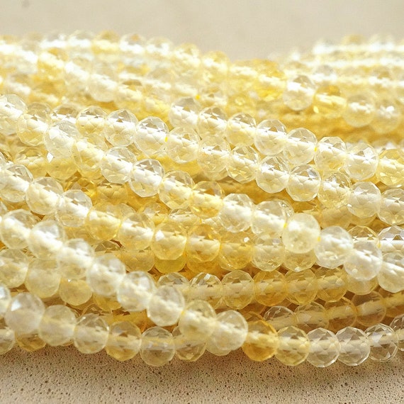 Citrine Beads (round)(micro)(faceted)(2.5mm)(15"strand)