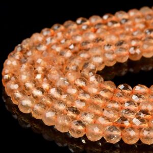 Honey Citrine Gemstone Grade AAA Micro Faceted Round 2MM 4MM Loose Beads BULK LOT 1,2,6,12 and 50 (P64)