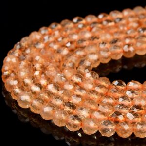 Honey Citrine Gemstone Grade AAA Micro Faceted Round 2MM 4MM Loose Beads (P64)