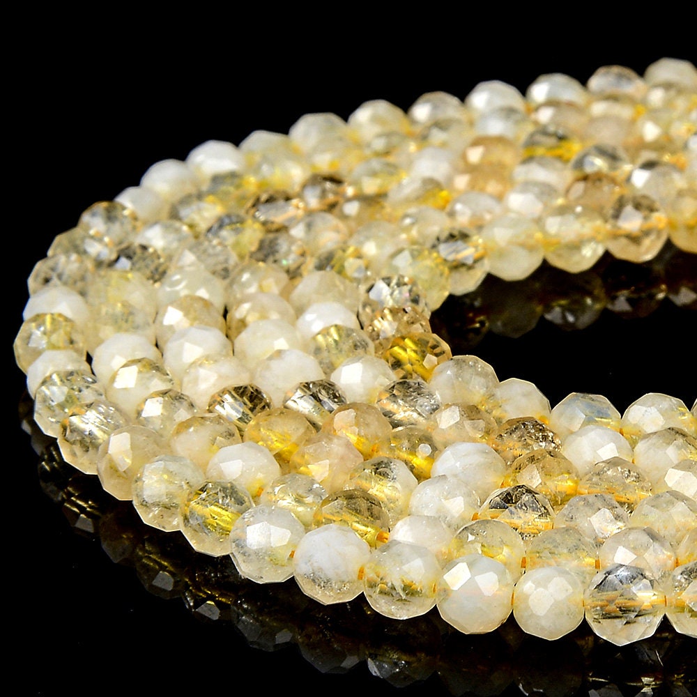Natural Citrine Gemstone Grade A Micro Faceted Round 5mm Loose Beads 15 Inch Full Strand (80018207-p96) Natural Citrine Gemstone Grade A Micro Faceted Round 5mm Loose Beads 15 Inch Full Strand (80018207-p96)