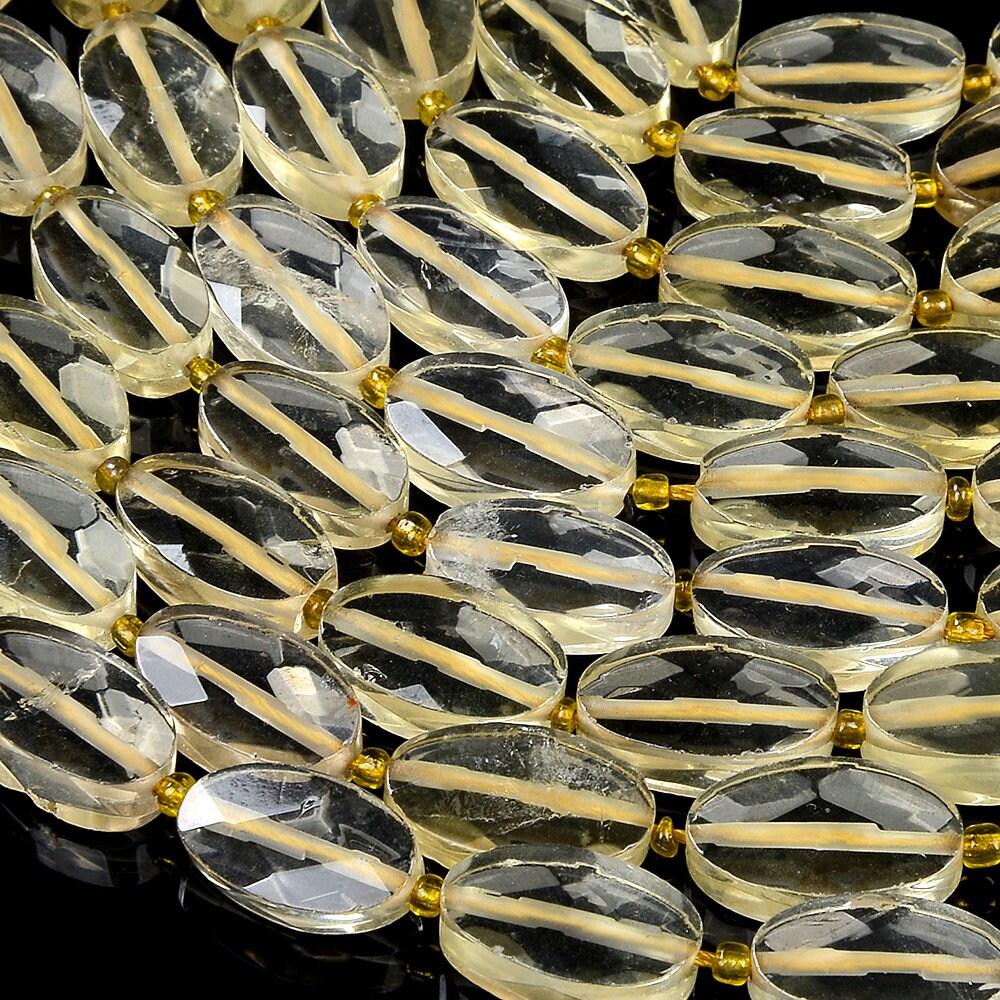 Natural Citrine Gemstone Faceted Oval 10x7mm 11-13x18-20mm Loose Beads (d434)