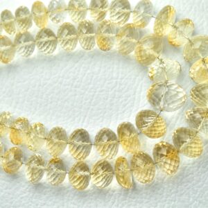 AAA Citrine Rondelle Beads: Faceted Gemstone Necklace Strand (8 Inch)